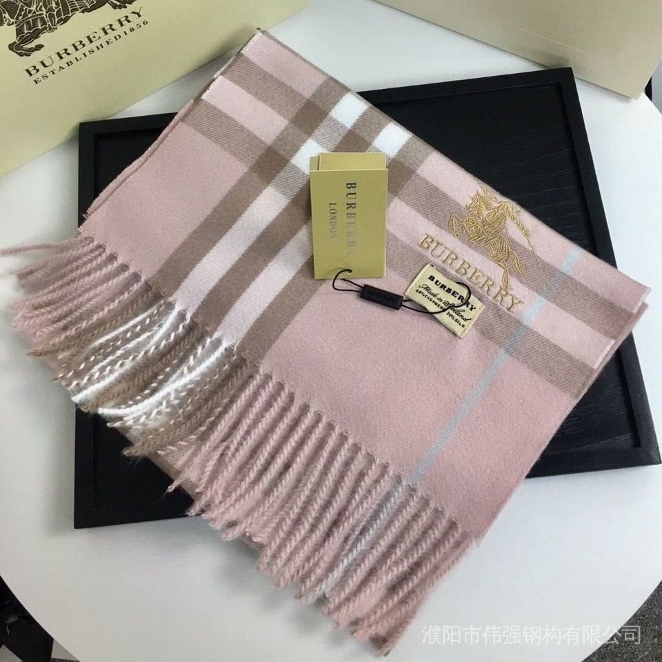 Khăn Choàng Cổ Burberry Thêu Họa Tiết Ngôi Sao Phong Cách Cổ Điển Thời Trang Thu Đông
