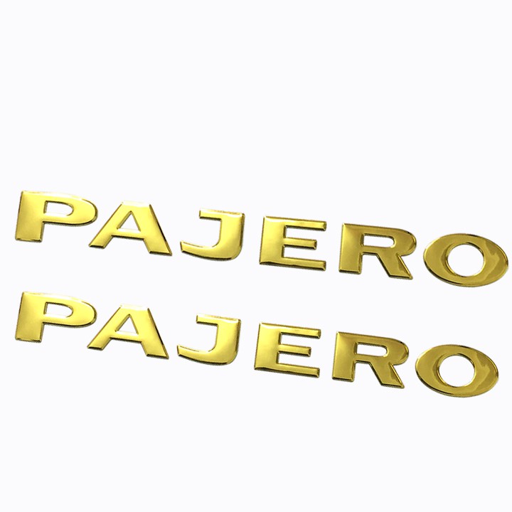 Tem logo nổi PAJERO dán trang trí đuôi xe