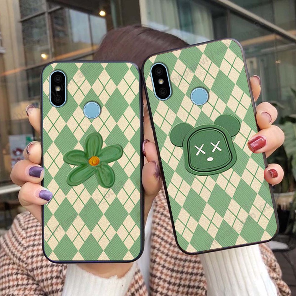 Ốp lưng Xiaomi Redmi 6 Pro / Mi A2 Lite in hình hoa, gấu rich bear nghệ thuật, thời trang