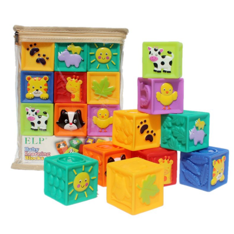 Set 9 khối vuông phát triển giác quan cho bé sơ sinh từ 0m+