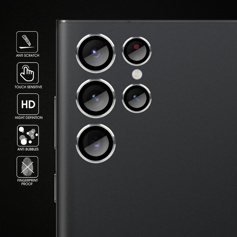 Bộ dán 5 mắt bảo vệ camera cho Samsung S22 Ultra bảo vệ siêu tốt