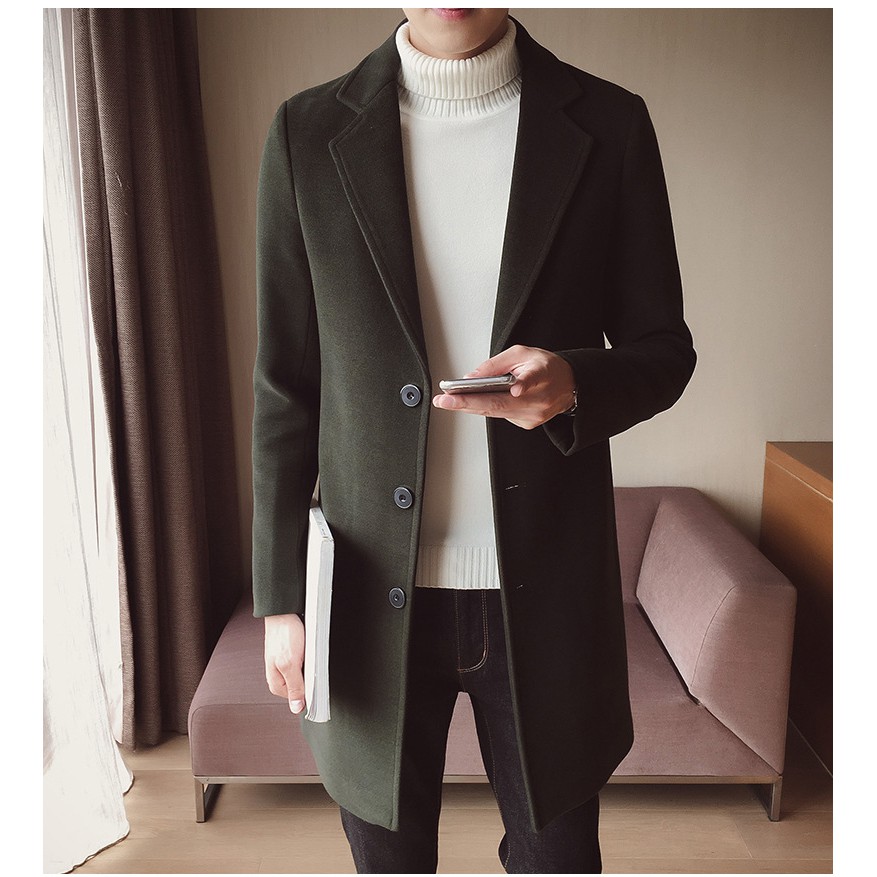 Áo dạ nam loại dày