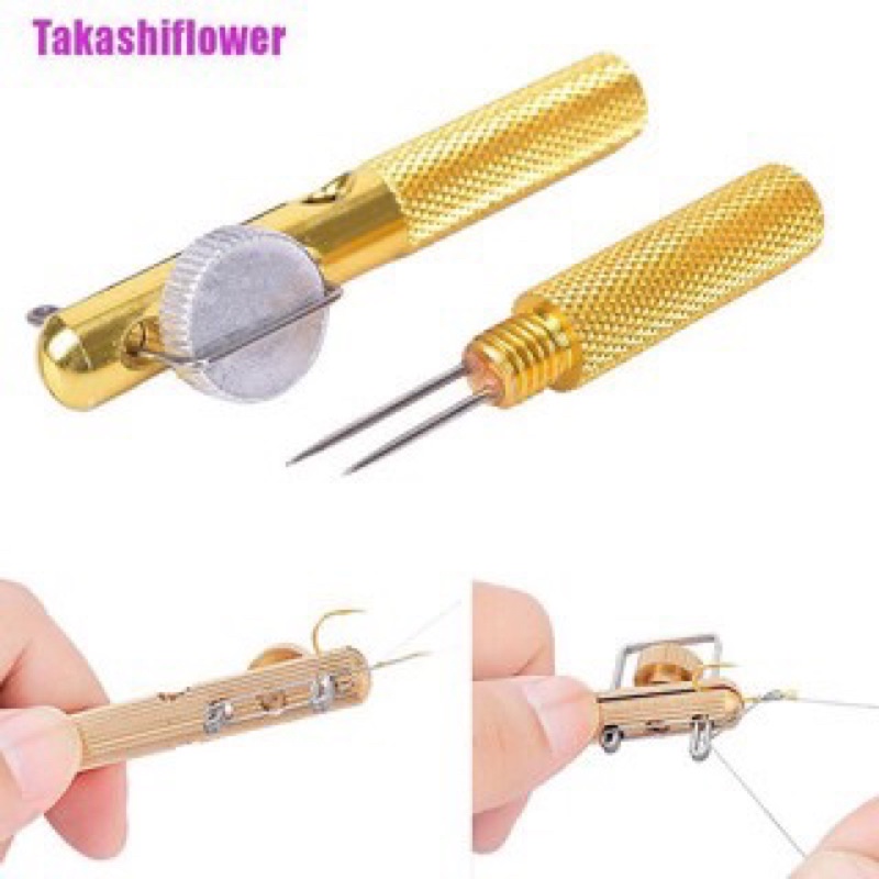 Dụng Cụ Buộc Lưỡi Câu Cá Lưỡi Câu Đài Bằng Kim Loại Màu Vàng Đồng