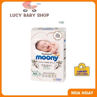 Bỉm moony natural/ moony trắng nội địa chính hãng - bỉm dán/quần đủ size nb63/s58/m48/l36/xl32 lucy.store
