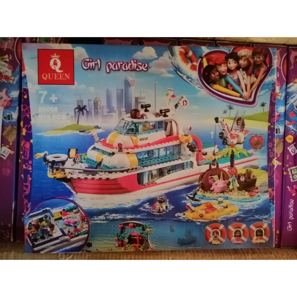 Đồ chơi Lắp ghép Mô hình Friends Tàu Cứu Hộ Heartlake Queen 86068