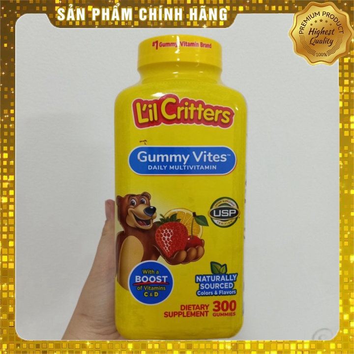 Kẹo Dẻo Bổ Sung Vitamin Gấu Lil'Critter Gummy Vites Multivitamin Complete Cho Trẻ Từ 2 Tuổi 300 Viên