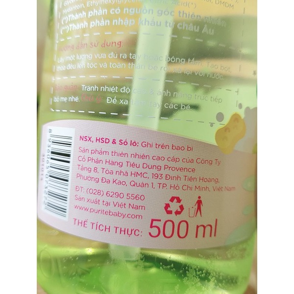 Tắm gội Baby Purite Natural 500ml