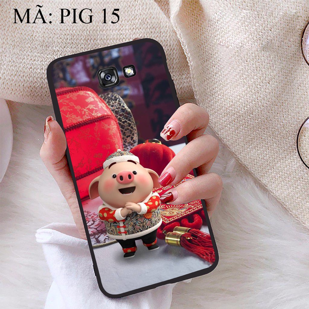 Ốp lưng Samsung A7 2017 viền dẻo TPU BST Pig Cute