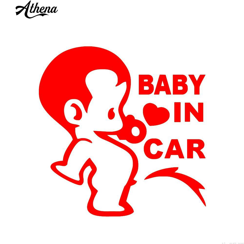 Hoạt Hình Decal Dán Xe Hơi Chữ Baby In Car Phản Quang