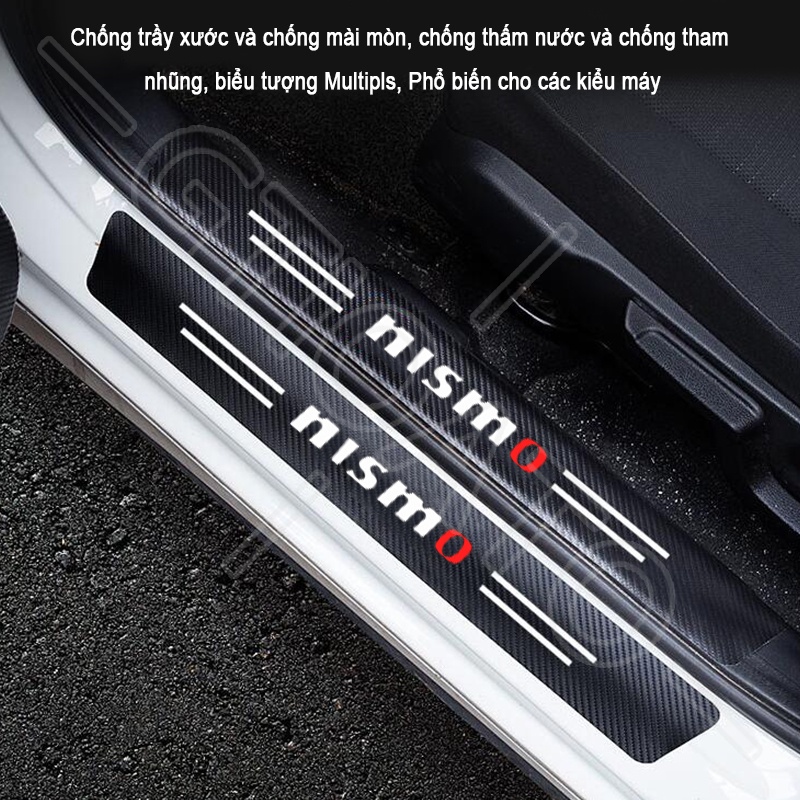 GTIOATO Cho NISMO Sợi Carbon Bảo Vệ Bậc Cửa Và Dán Cốp Xe Hơi Dán Xe Dán Cửa ô Tô DáN  ̂́Ng XưỚC Ô Tô Phụ KiệN Ô Tô Cho Nissan Almera Navara XTail Terra Sunny Qashqai