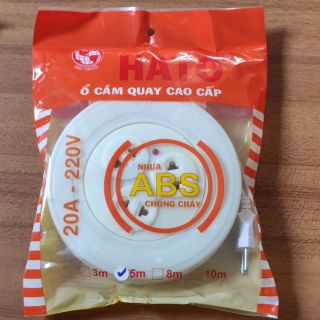 Ổ cắm quay hato nhựa abs chống cháy, công suất tải 4000w 5m/8m/10m