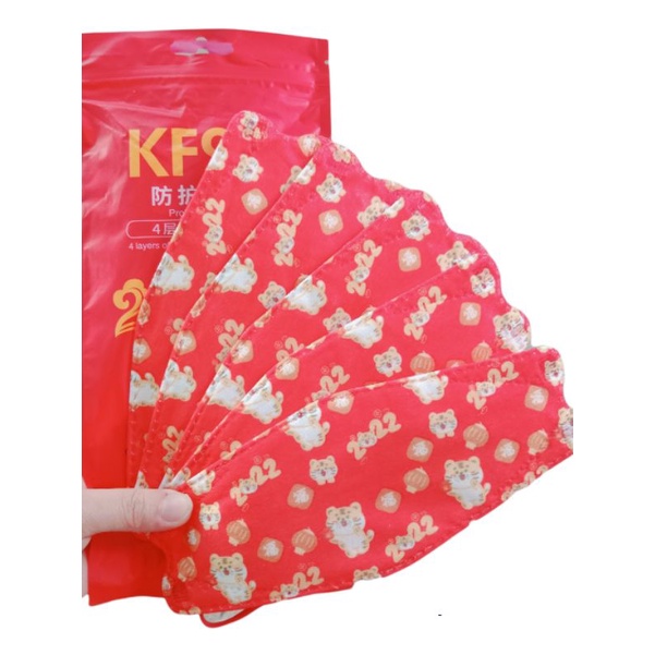 [ Sẵn Mẫu TẾT 2022 ] Khẩu Trang KF94 Hoạ Tiết TẾT Người Lớn  ( 1 Túi 10 Chiếc )