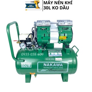 Máy nén khí 30l ko dầu nakawa