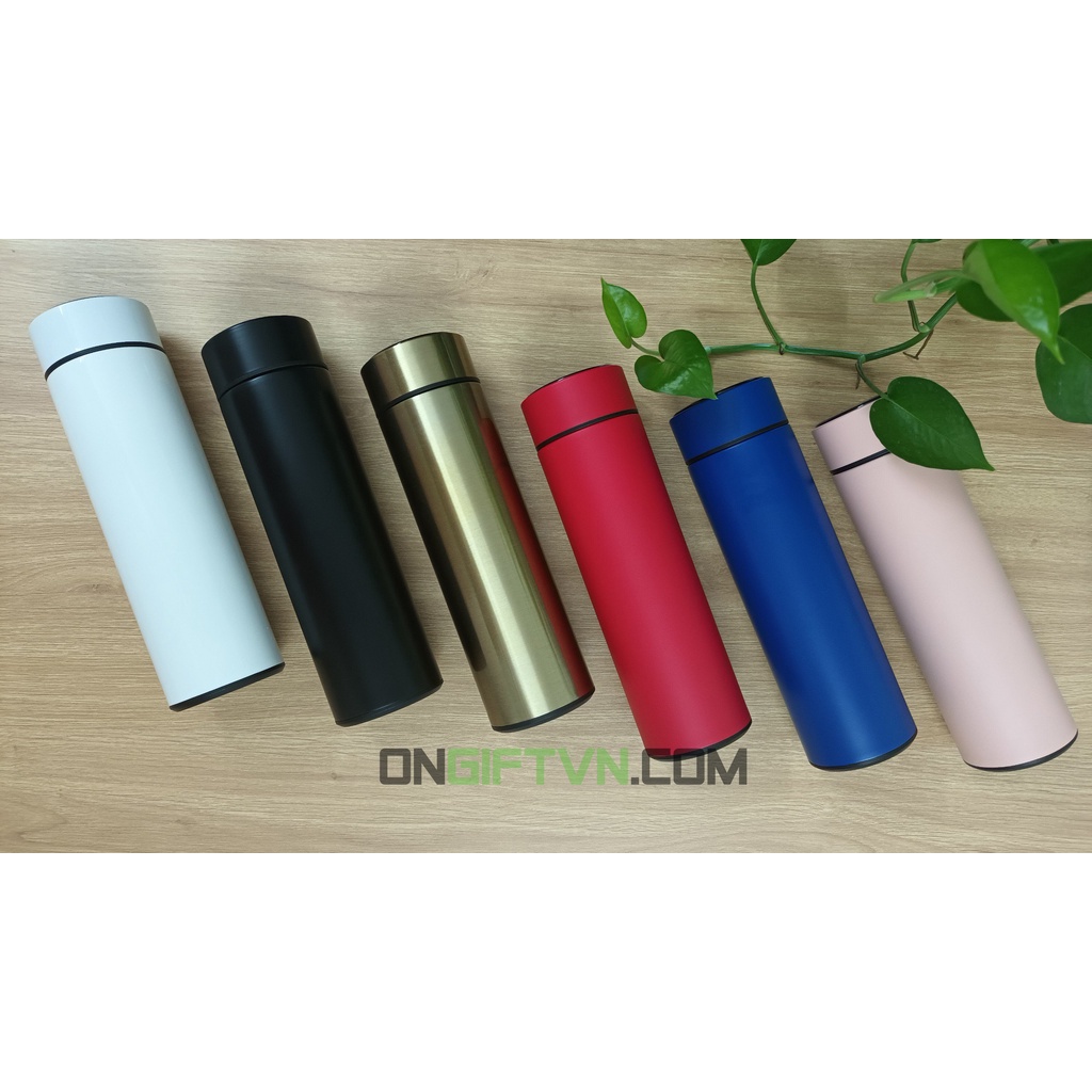 MIỄN PHÍ KHẮC LOGO RIÊNG *** Tặng kèm hộp quà lót lụa*** Bình giữ nhiệt inox hiển thị nhiệt độ cao cấp 500ml