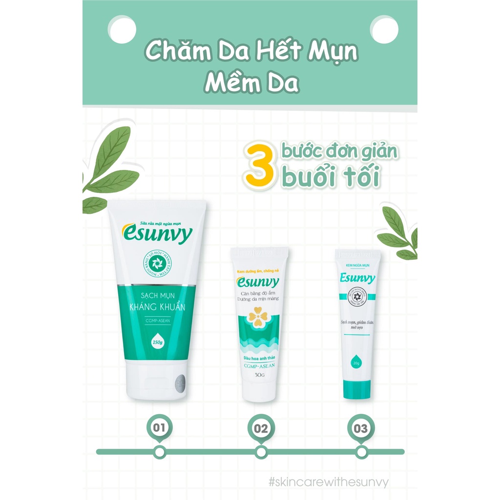 Gel Mờ Sẹo Esunvy Thành Phần Tự Nhiên Làm Giảm Các Vết Thâm, Cải Thiện Da Giúp Giữa Ẩm Tuýp 15g TMP015