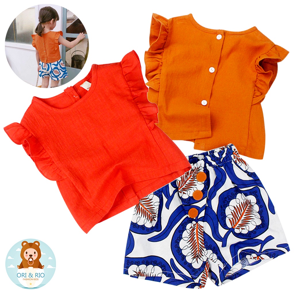Bộ bé gái Quảng Châu áo croptop cho bé 6 tháng đến 5 tuổi, từ 8 kg đến 18 kg chất shop đẹp 02599-02600(2)