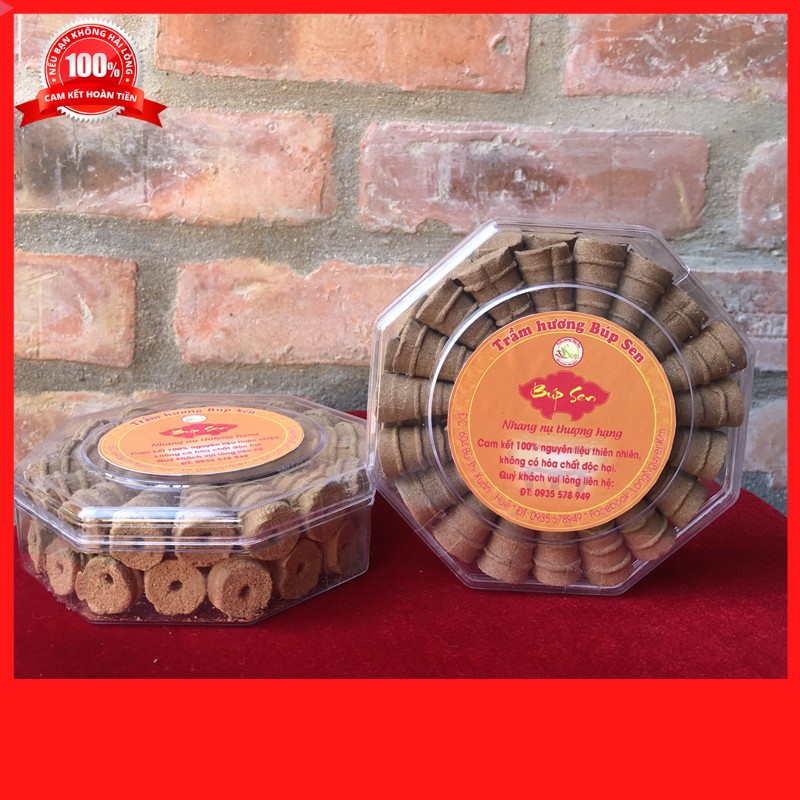 [Hương Nụ Sạch] Hương Nụ Trầm Sạch Búp Sen Huế dùng lư xông hộp 40 viên cao cấp - Hương Trầm Sạch Búp Sen