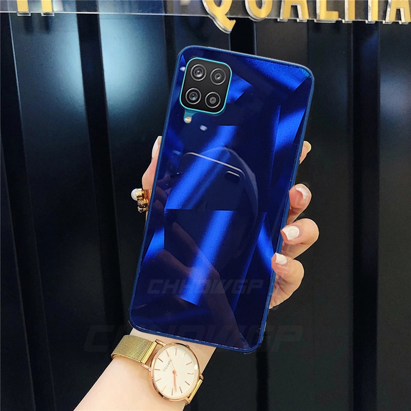 Ốp Điện Thoại Mặt Gương Kim Cương 3D Chống Sốc Cho Samsung Galaxy A22 A32 Samsung Galaxy A12 A52S A52 A72