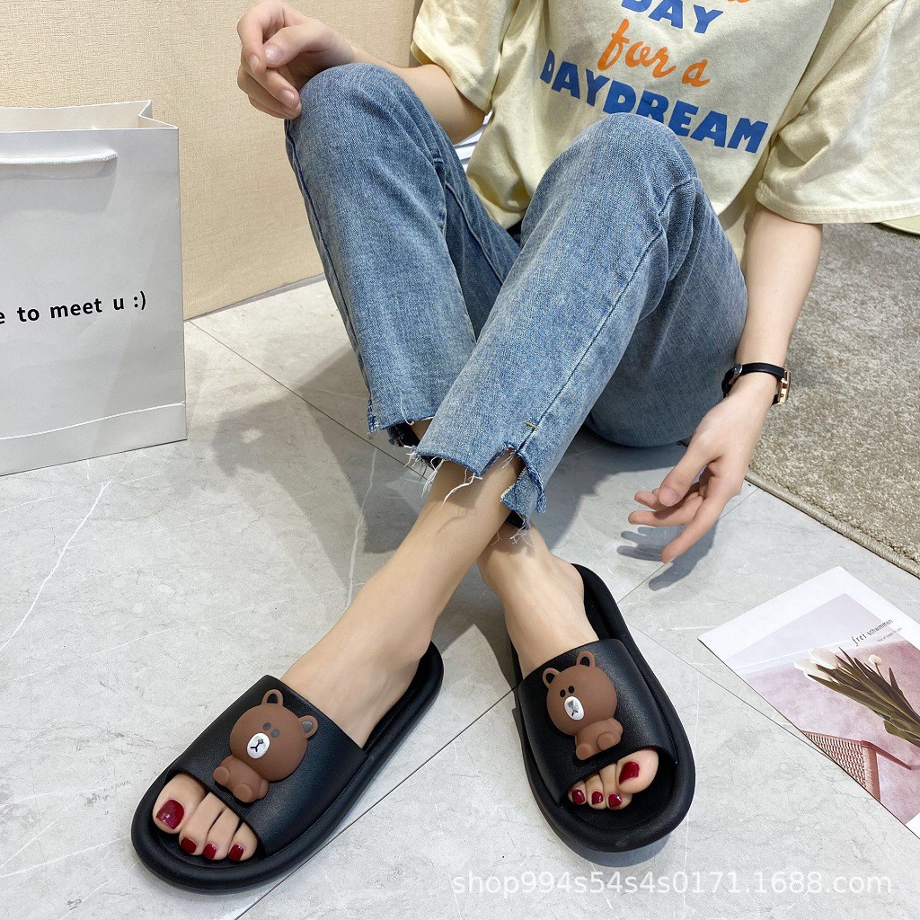 Dép lê Ulzzang hình gấu, thỏ, hươu ngộ nghĩnh