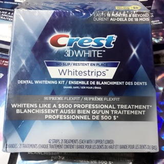 Miếng dán trắng răng Crest 3D White Luxe Supreme Flexfit