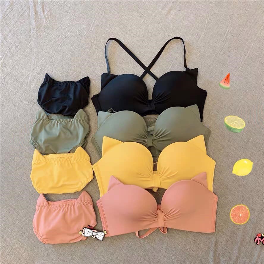 Set Bộ Đồ Lót Tai Mèo Su Ôm Nâng - SB017 | BigBuy360 - bigbuy360.vn