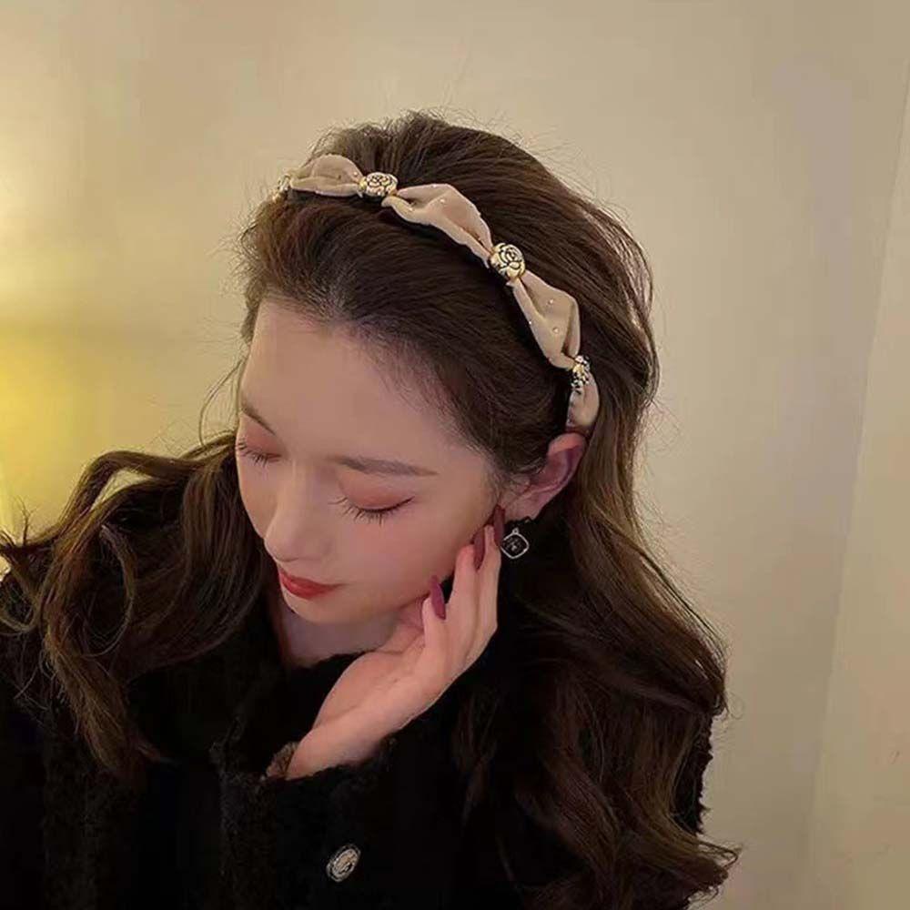 IVORY Băng Đô Cài Tóc Đơn Giản Ngọt Ngào Phong Cách Hàn Quốc Cho Nữ