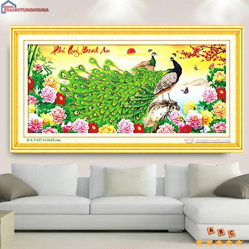 Tranh đính đá ABC công phú quý bình an