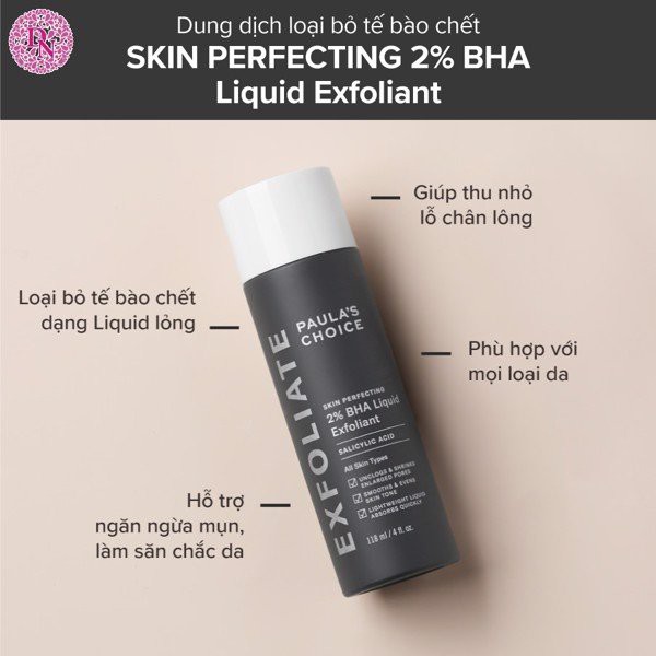 Tẩy tế bào chết hóa học Paula's Choice Skin Perfecting 2% BHA Liquid Exfoliant 30ml, 118ml