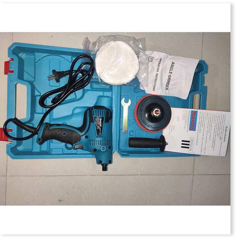 Máy đánh bóng Makita GV6010, 600W, dây đồng, Made in Thái lan,điều chỉnh tốc độ 6 cấp, đế 5in 125mm, M14.