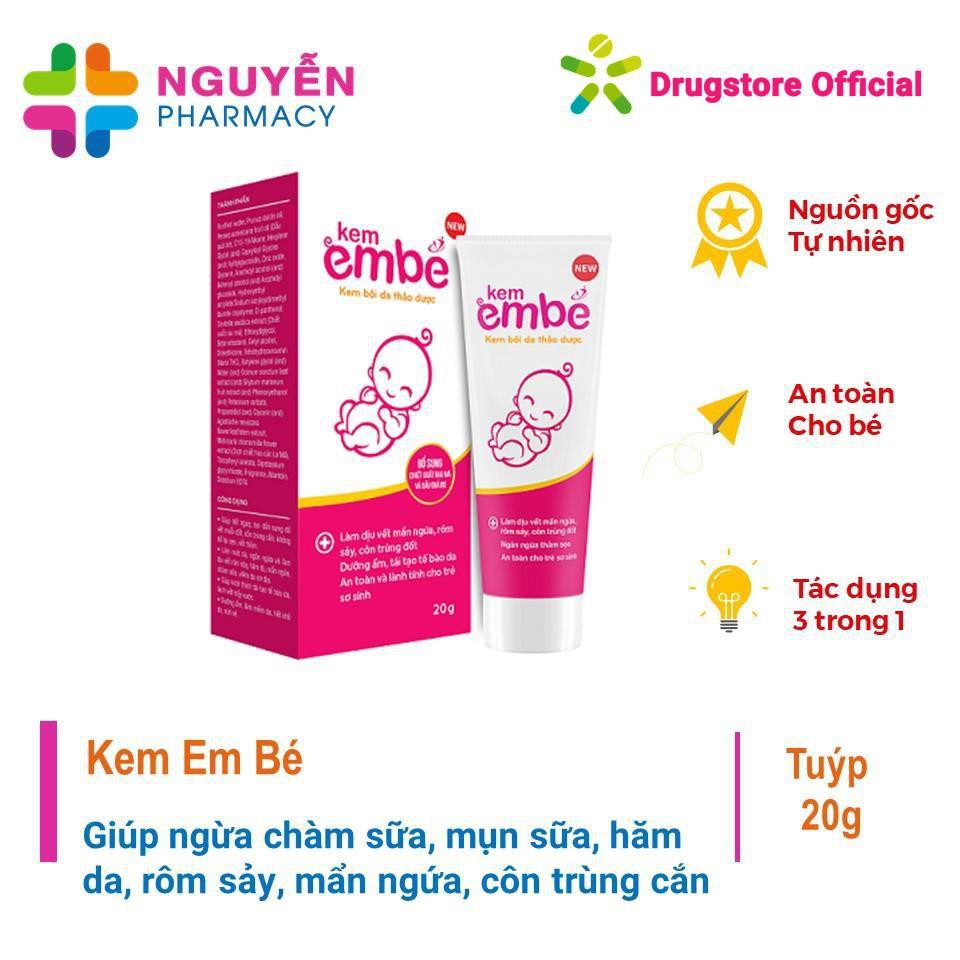 Kem Em Bé - Cho bé bị chàm sữa, mụn sữa, hăm da, rôm sảy, mẩn ngứa, côn trùng cắn cho bé