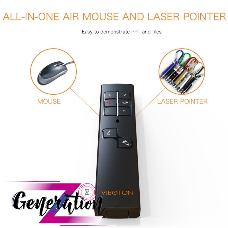 BÚT TRÌNH CHIẾU VIBOTON (PP-930) - VIẾT TRÌNH CHIẾU LASER MOUSE WIRELESS VIBOTON (PP-930)