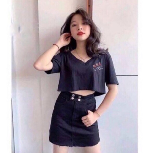 (VIDEO THẬT)Áo cổ tim croptop cực hot