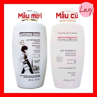 kem dưỡng thể Chateau Rouge Paris Lait De Beaute kích trắng da của hãng Dược mỹ phẩm Pháp CHATEAU ROUGE 400ml