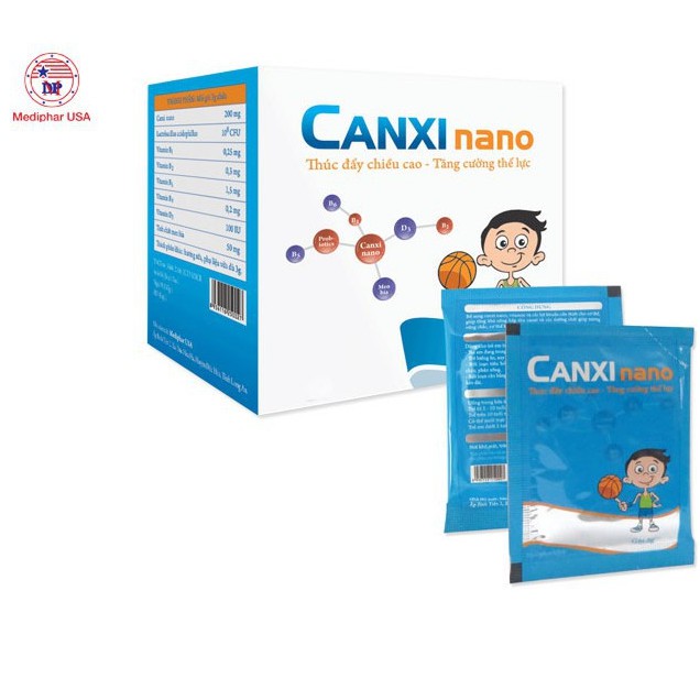 Cốm Canxi nano – Vị ngon dễ uống giúp phát triển chiều cao, tăng khả năng hấp thu dinh dưỡng (Hộp 20 gói)