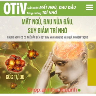 ✅ (CHÍNH HÃNG) OTIV Hỗ Trợ Cải Thiện Mất Ngủ - Đau Nửa Đầu -Tăng Cường Trí Nhớ