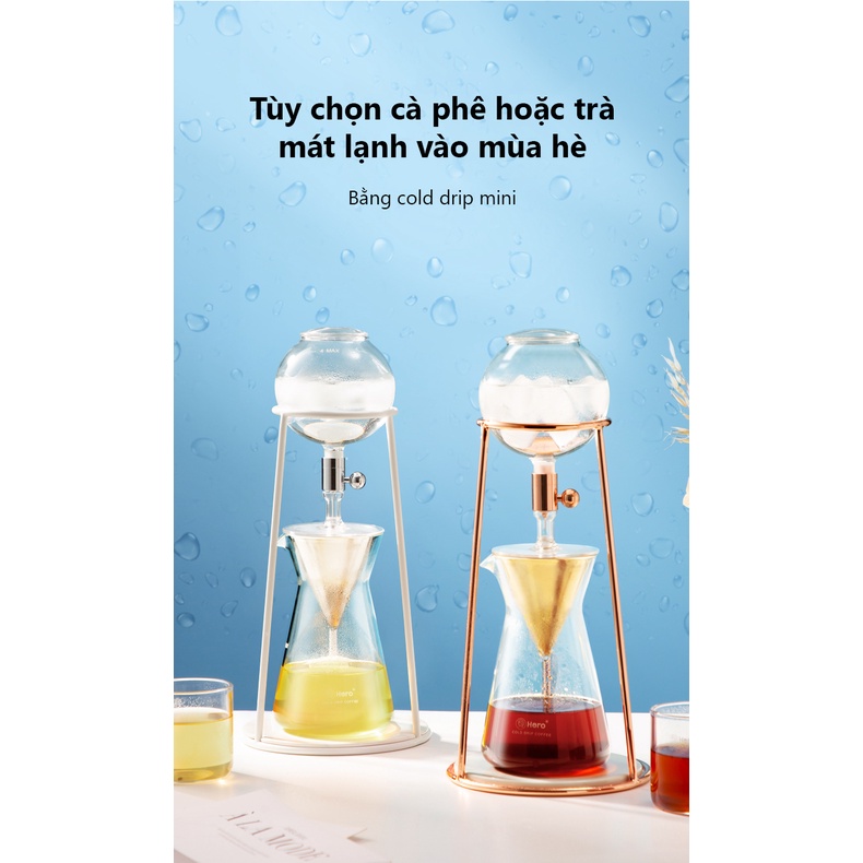 Bình pha cà phê lạnh Cold Drip nhỏ giọt Hero, dụng cụ pha cà phê Cold Drip Mini