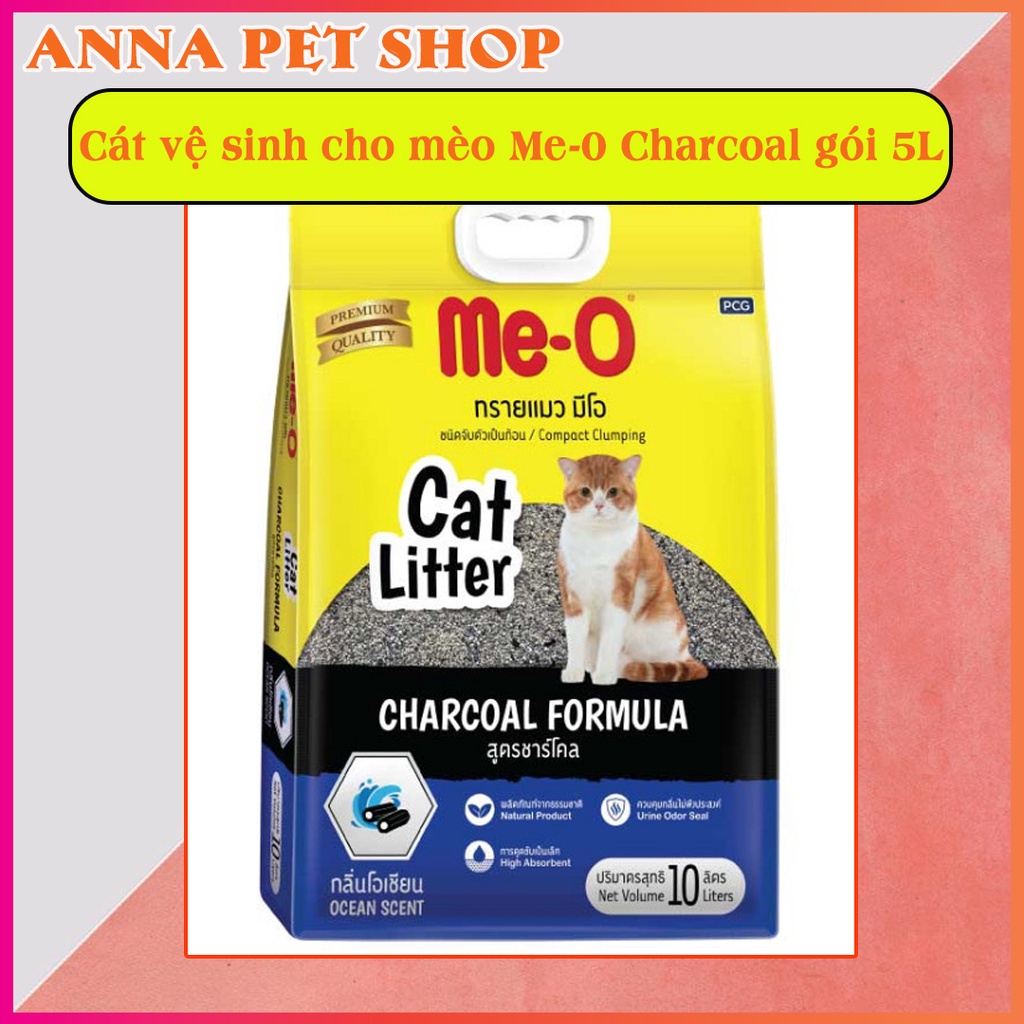Cát vệ sinh than hoạt tính cho mèo Me-0 Charcoal gói 5L - 4.5kg