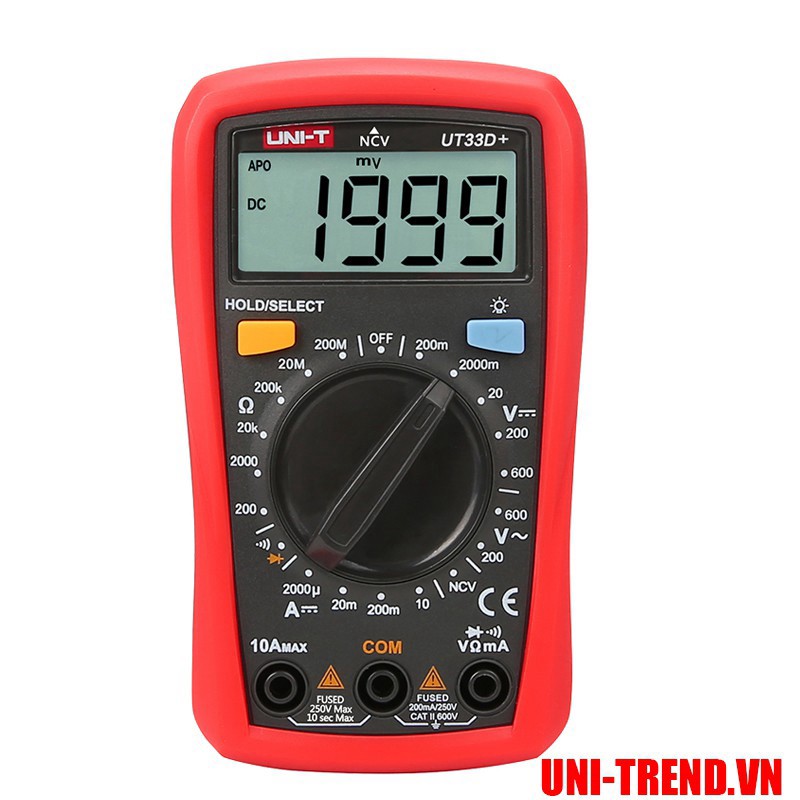 UT33D+ Đồng hồ vạn năng điện tử Uni - Trend chính hãng