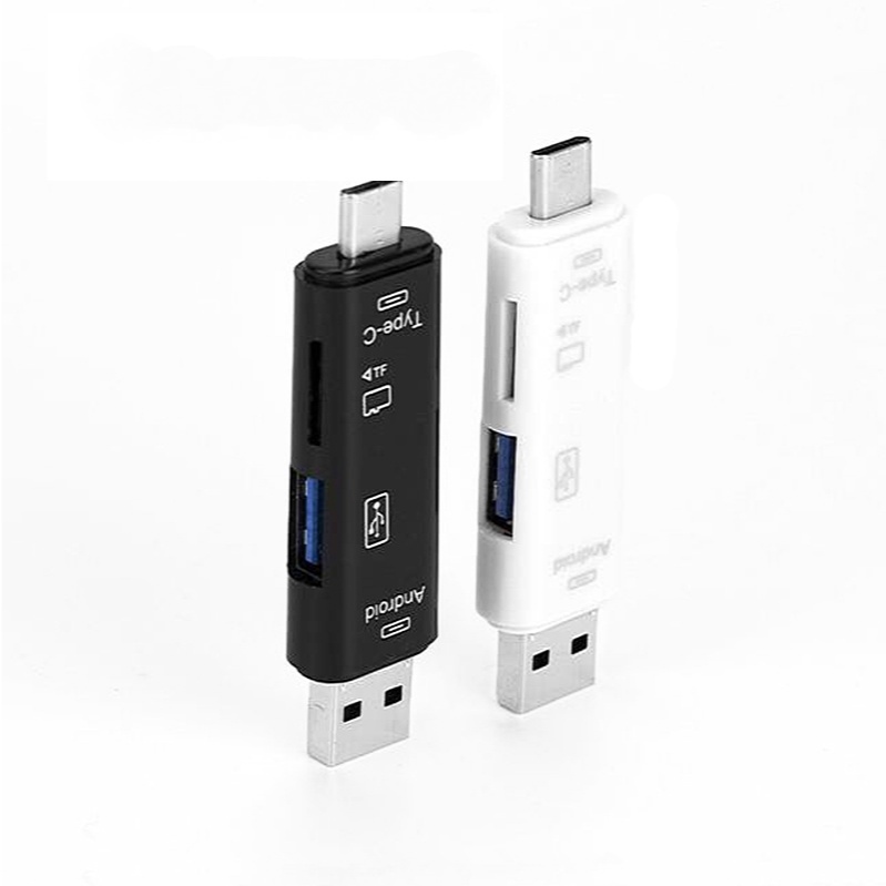 Đầu Đọc Thẻ Nhớ Usb 3.1 Otg Sd Tf Micro Usb Type C Hỗ Trợ Mac10 Win7 / 8 / Xp / Vista
