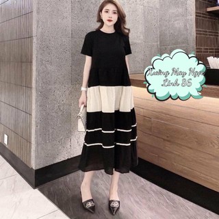 Váy bầu chất cotton dáng suông siêu xinh mặc đi làm đi tiệc V222