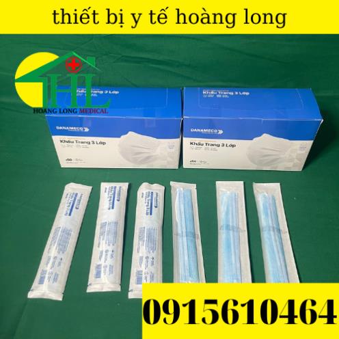 Khẩu Trang Y Tế Tiệt Trùng - Chính Hãng Danameco - 3 Lớp Kháng Bụi Hiệu Quả