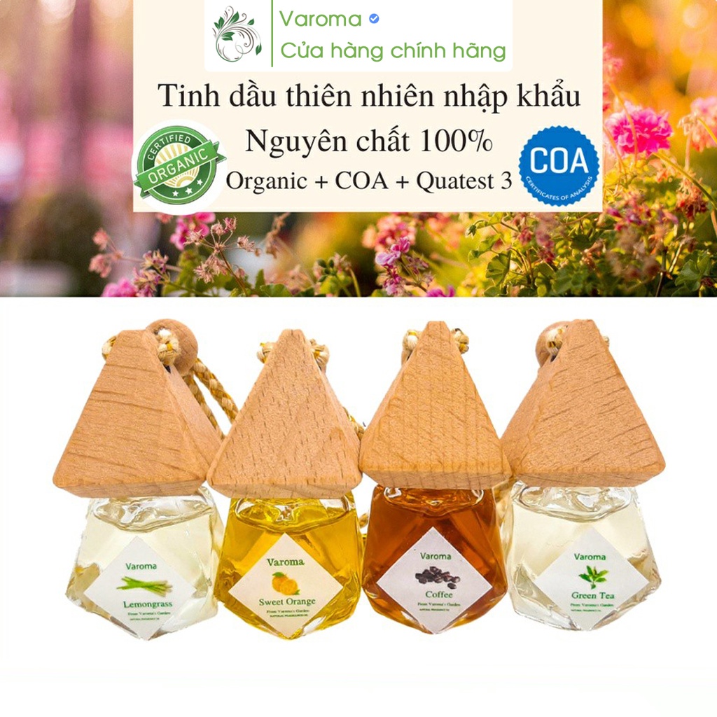 Tinh dầu treo xe Varoma treo ô tô treo phòng đuổi muỗi nguyên chất 100% có kiểm định COA chất lượng thiên nhiên organic