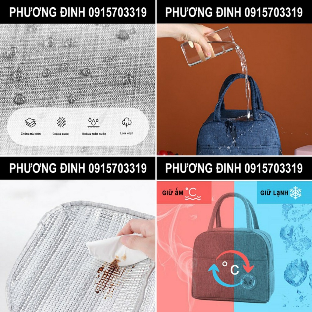 Túi Đựng Hộp Cơm Giữ Nhiệt Chống Thấm Nước - Túi đựng hộp cơm văn phòng