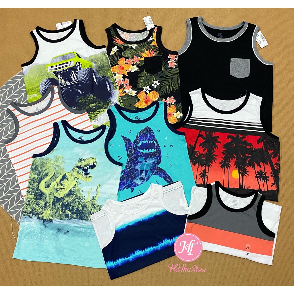 Tanktop / Áo thun ba lỗ, áo sát nách PI4C£ bé trai (16-50kg)