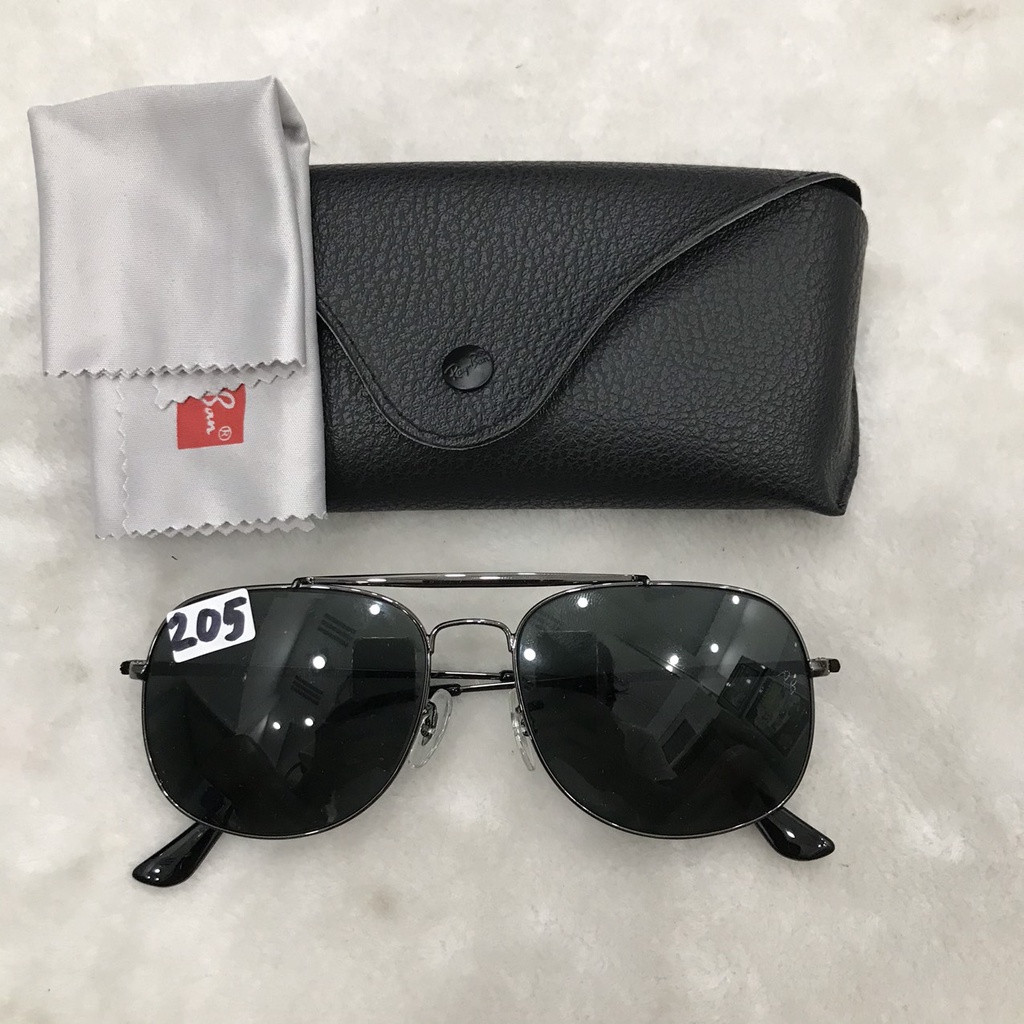 Kính Mát Rayban Mắt Vuông Bầu Màu Đen