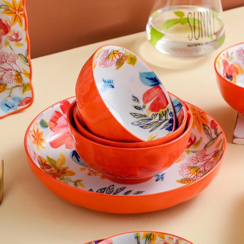 Bộ chén bát hoa cam siêu xinh