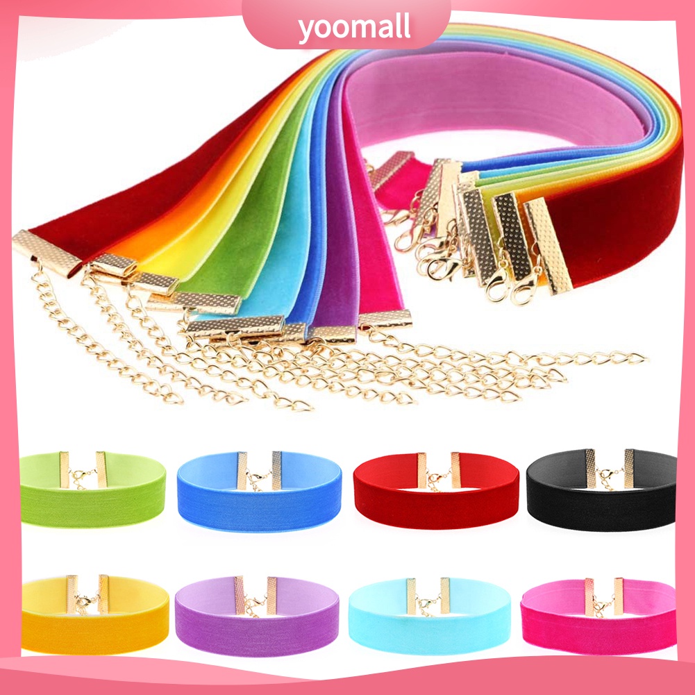 Vòng Cổ Choker Bằng Nhung Mềm Bản Rộng Phong Cách Gothic Thời Trang