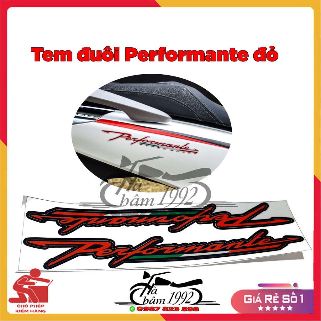🏍 Tem Đuôi Dán Mọi Loại Xe Máy TRD, PERFORMANTE 🏍