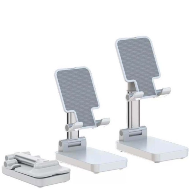 Giá đỡ điện thoại để bàn bằng kim loại có thể điều chỉnh và gập lại dùng cho iPhone iPad