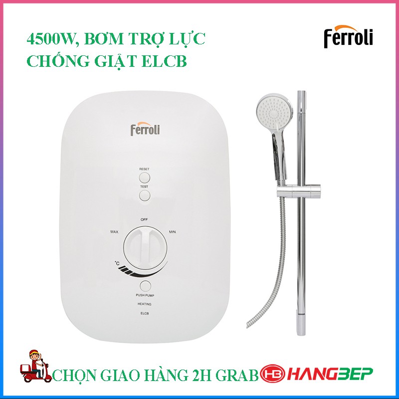 [Miễn phí lắp đặt]Máy nước nóng Ferroli Divo SSP 4.5S 4500W